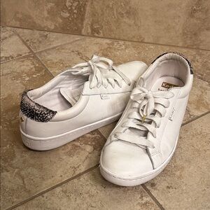 Keds X Kate Spade New York Ace Dot Sneakers White Leather EUC Sz 9.5